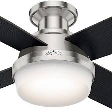 Hunter 42 low profile ceiling fan in brushed nickel with 3 led lights. Ceiling Fan With Light Brushed Nickel 14 2 X 29 9 X 9 2 Hunter Fan Low Profile Ceiling Fan Ceiling Fan Ceiling Fan With Light