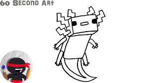 How to draw an axolotl step by step? How To Draw Axolotl Minecraft Youtube