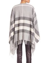I also liked this american apparel kids camel cape but after my last aa experience, i have a few reservations. Burberry Collette Merino Wool Cashmere Check Cape In Pale Grey Gray Lyst