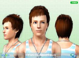 Short on the side and slightly longer on the top, with a side parting. Yu 010 Sport Haircut With Spiky Bangs And Fringes By Newsea Sims 3 Hairs