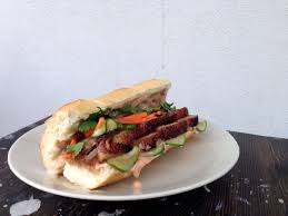 The key ingredients here are the crispy roast pork belly and the hoisin based sauce. Sous Vide Pork Belly Banh Mi Sambal Mayo Cilantro Very Pickled Carrot And Daikon And Quick Pickled Cucumber Sousvide