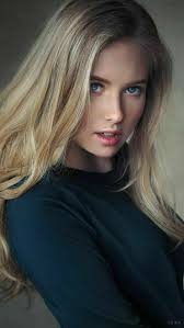 Golden Hair Youny Girl looks.