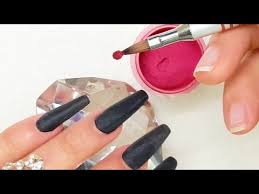 Colección de fernanda • última actualización: Unas Acrilicas Negras Completamente Matte 3d Super Elegantes Youtube