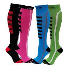 4 Pairs Sports Compression Socks For Men Women Graduated Athletic Running Soccer Air Travel Boost Stamina Circulation Recovery Walmart Com Walmart Com