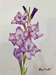Kitipong Maksin Gladiolus Flowers 2017 1536x2048 Gladiolus Flower Tattoos Gladiolus Flower Watercolor Flowers Paintings
