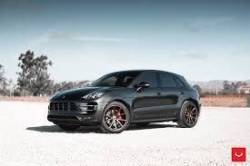 Sinister Black Porsche Macan Wearing Vossen Rims Black Porsche Vossen Porsche
