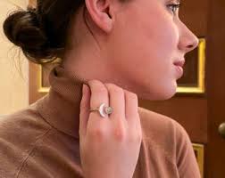 Malachite Ring Sterling Silver Womens Natural Malachite Ring Gemstone Moon  Boho Ring for Her