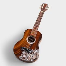 Wood Ukulele With Mandala Design By World Market Ukulele Art Painted Ukulele Ukulele Design