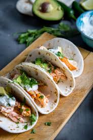 Food and wine presents a new network of food pros delivering the most cookable recipes and delicious ideas online. Salmon Tacos With Jalapeno Cream Lemonsforlulu Com