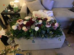 Ling s moment artificial flowers blush roses 50pcs real looking fake roses w stem for diy wedding bouquets centerpieces bridal shower party home decorations ling s moment mauve sheer table runner 32 x 120 inches table overlay rustic french chic wedding party bridal shower. My Diy Flower Spread For The Head Table Only 130 With Lots Of Sales And Coupons Weddingsunder10k