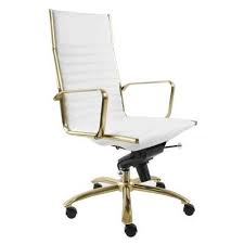 comm office miroir conference chair upholstery colour white gold in 2020 office chair chair high back office chair