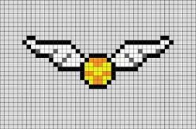 Harry Potter Golden Snitch Pixel Art Dessin Petit Carreau Pixel Art Harry Potter Coloriage Pixel