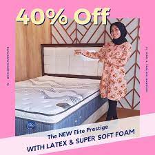 Spring bed ini juga dilengkapi berbagai fitur, mulai dari pillow top, plush foam, motion comfort layer, hingga ortho spring. List Harga Tempat Tidur Spring Bed Elite Prestige Toko Kasur Bandung