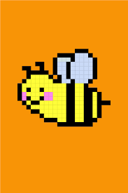 Easy Pixel Art Honey Bee Pixel Art Facile Abeille