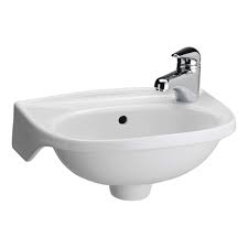 Tina Wall Mounted Bathroom Sink In White 4 551wh The Home Depot Small Bathroom Sinks Wall Mounted Bathroom Sinks Wall Mounted Sink