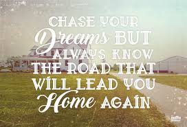 The future belongs to those who believe in the beauty of their dreams. Chase Your Dreams But Always Know The Road That Will Lead You Home Again Quotes About Home H Home Quotes And Sayings Chase Your Dreams Inspirational Quotes