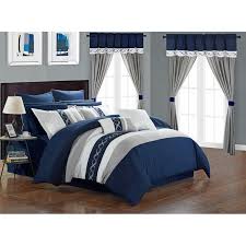 Rossett Striped 24 Piece Comforter Bed In A Bag In 2020 Comforter Sets Bed Linens Luxury Home
