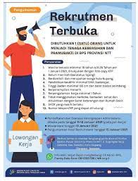 Search for point of sale pos with us. Lowongan Kerja Kantor Badan Pusat Statistik Tingkat Sma Smk Sederajat Januari 2021 Rekrutmen Lowongan Kerja Cpns Bumn Bulan Agustus 2021