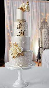 Gold Champagne Wedding Cake By Joanna Pyda Cake Studio Http Cakesdecor Com Cakes 32184 Champagne Wedding Cakes Wedding Cake Toppers Floral Wedding Cakes