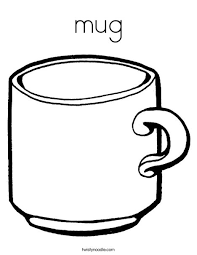 Adult coloring bookpage a cute cup on the vector. Mug Coloring Page Twisty Noodle