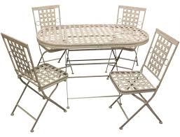 Sears has patio dining sets for enjoying meals outdoors. Woodside Folding Metal Outdoor Garden Patio Dining Table And 4 Chairs Set Woodside Products