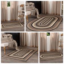 Black And Tan Area Rug Primitive Country Braided Sawyer Mills Area Rugs Charcoal Black Grey Tan New Area Rugs Braided Area Rugs Country Primitive