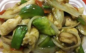 Fresh shrimp, beef, chicken with many kinds of fresh vegetable with spicy brown sauce. China Wok