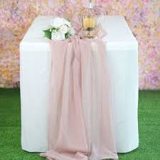 6 Ft Dusty Rose Premium Chiffon Table Runner Di 2020