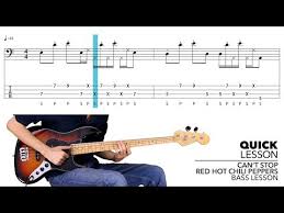 Red Hot Chili Peppers If You Have To Ask Guitar Tab Red Hot Chili Peppers Can T Stop Slap Bass Lesson With Tabs Youtube