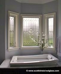 This abstract window is a perfect complement to a modern master bathroom. Stained Glass Bathroom Windows Glass Bathroom Simple Bathroom Remodel Glass Block Windows