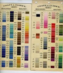 55 Complete Coats Clark Embroidery Thread Conversion Chart