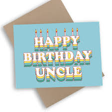 To the person who taught me how to ride a bike and how. Happy Birthday Uncle Blue Layer Cake Card By Mimi Mae Notonthehighstreet Com