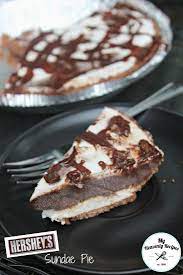 Homemade Hershey Sundae Pie My Heavenly Recipes Dessert Recipes Chocolate Syrup Recipes Thanksgiving Desserts