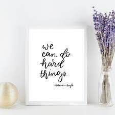 Glennon Doyle We Can Do Hard Things Quote Art Etsy