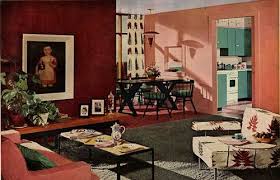 I think my grandparents home looked exactly like that even in the 1990s. 1950s Interior Design And Decorating Style 7 Major Trends Retro Interior Design 1950s Decor 1950s Interior