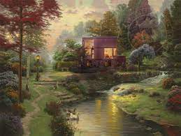 Thomas kinkade's complete gallery plus all limited edition artworks and originals, as well as print finders for sold out editions. Peep These Modernist Homes Transplanted Into Thomas Kinkade Paintings