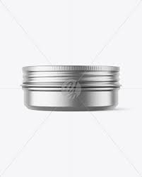 100g Matte Metallic Cosmetic Tin Can Mockup In Can Mockups On Yellow Images Object Mockups