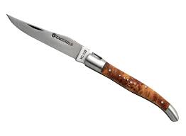 Laguiole Knife 12 Cm Carbon Blade Juniper Wood