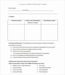 Common Core Lesson Plan Template Doc Unique 59 Lesson Plan Templates Pdf Doc Excel Math Lesson Plans Template Math Lesson Plans Lesson Plan Templates