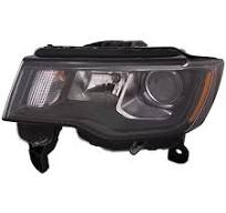 Headlight For Jeep Grand Cherokee 17-21 CAPA Certified Halogen Headlamp  Driver Side Black Housing