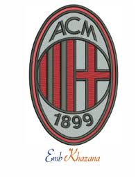 Ac Milan Logo Embroidery Design Embroidery Designs Embroidery Logo Machine Embroidery Designs