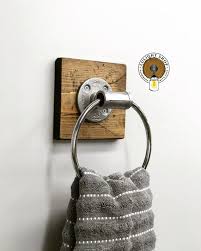 Towel Ring Decorative Wall Towel Holder Silver Bath Accessories Hand Towel Holder Rustic Ring Industrial Towel Holder Decorative Towels Hand Towel Holder