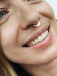 Septum Jewelry Septum Ring Gold Septum Moon Septum 14k Etsy Septum Piercing Jewelry Septum Jewelry Septum Piercing