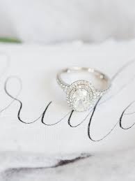 Engagement Rings With Round Brilliant Diamond And Double Halo Simple Round Halo Engagement Ring Wedding Rings Engagement Wedding Rings Custom Wedding Rings