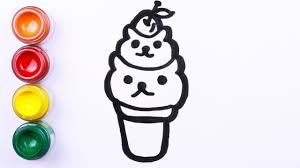 Gambar es krim buat mewarnai gambar. Menggambar Es Krim Dan Melukis Dengan Warna Langkah Demi Langkah Mengg Novelty Lamp Novelty Decor