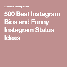 500 best instagram bios and funny instagram status ideas instagram status good instagram bios instagram bios funny