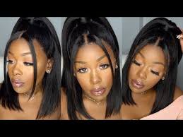 If you have natural straight hair, then you are really lucky because you can probably pull off all of the ideas tags: Super Cute 90 S Inspired Half Up Down On A 13x6 Yaki Straight Hd Lace Wig Easy Quick Style Yswigs Half Up Hair Natural Straight Hair Flat Iron Hair Styles