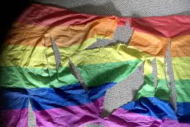 However many rainbow pride flags you've seen, we guarantee you don't know them all. B C Woman S Pride Flag Cut Up Left On Doorstep Terrace Standard