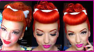 Pinup Vintage Pebbles Flintstone Hair Tutorial Updo Retro Hd Pinupdollashleymarie Youtube Com Hair Updos Tutorials Halloween Hair Vintage Hairstyles