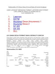 Buku bank kegiatan bidang pelaksanaan pembangunan. Sistematika Lpj Dan Spj Dana Desa Format Baku Contoh Lengkap